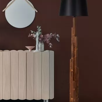 Lampadar, Luin, 8301-4, E27, 60 W, lemn/textil imagine