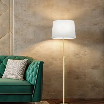 Lampadar Lyon, TRIO, 46.3x180 cm, 60W, 3x E27, metal, bronz mat/alb imagine