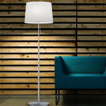 Lampadar Lyon, TRIO, 46.3x180 cm, 60W, 3x E27, metal, nichel mat/alb imagine