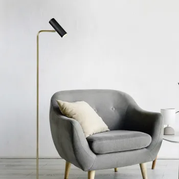 Lampadar Marley, TRIO, 23x39x151 cm, 5W, 1x GU10, metal, bronz mat/negru imagine