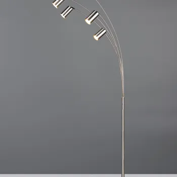 Lampadar Marley, TRIO, 80x55x200 cm, 10W, 5x GU10, metal, argintiu mat imagine