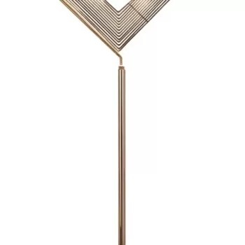 Lampadar Move, Mauro Ferretti, O40 x 161 cm, 1 x E27, 40W, fier/textil, auriu/alb imagine