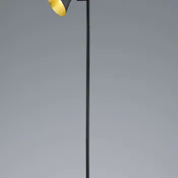 Lampadar Nina, RL, 33.5x23x144 cm, 28W, 2x E14, metal, negru/auriu imagine