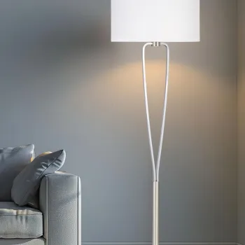 Lampadar Paris II, TRIO, 50x160 cm, 60W, 1x E27, metal, nichel mat imagine