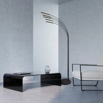 Lampadar Reed, RL, 30.5x195.5 cm, 3.5W, 5x SMD, metal, negru mat imagine