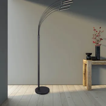 Lampadar Reed, RL, 30.5x195.5 cm, 3.5W, 5x SMD, metal, nichel mat imagine