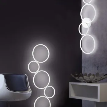 Lampadar Rondo, TRIO, 47x20x115 cm, 36W, 1x SMD, metal, alb mat imagine