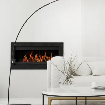 Lampadar Shanghai, TRIO, 62x210 cm, 18W, 1x SMD, metal, negru imagine