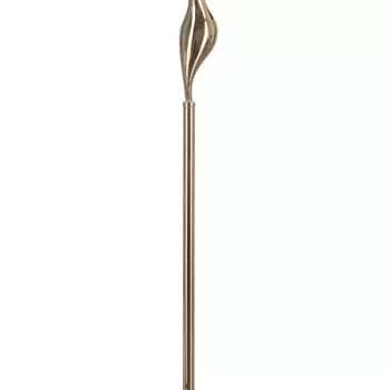 Lampadar Slim, Mauro Ferretti, O50 x 165 cm, 1 x E27, 40W, fier/textil, auriu/alb imagine