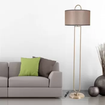 Lampadar, Stala, 846STL2966, Metal, Bej / Negru / Bronz imagine