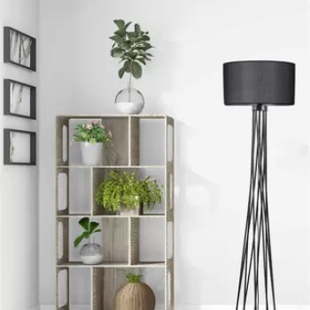 Lampadar, Stala, 846STL2973, Metal, Negru imagine