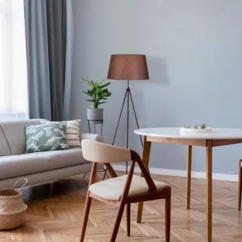 Lampadar, Tatum, 584TTM1511, Metal, Negru/Maro imagine