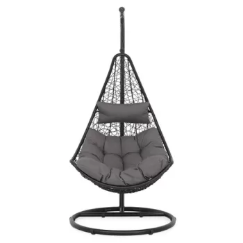 Leagan, New Carousel, L.80 l.70 H.130 cm, otel, negru/gri imagine