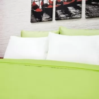 Lenjerie 2 persoane Nature, 100% Bambus, 6 piese, Verde imagine