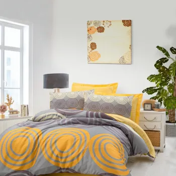 Lenjerie de pat dubla 3 piese, 481, Pearl Home, Poliester Satinat imagine