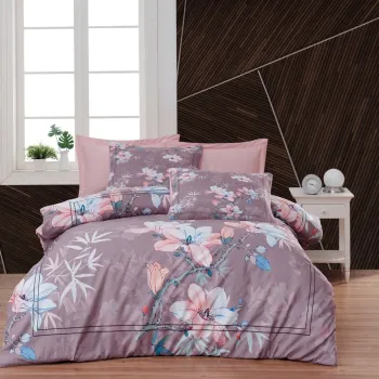 Lenjerie de pat dubla 3 piese, 483, Pearl Home, Poliester Satinat imagine