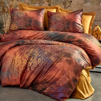 Lenjerie de pat dubla 3 piese, Rue, Pearl Home, Poliester Satinat imagine