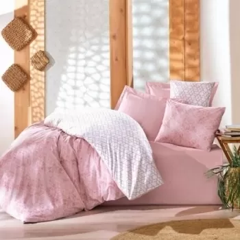 Lenjerie de pat dubla, 4 piese, 100% bumbac ranforce, Cotton Box, Best imagine