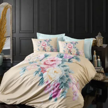 Lenjerie de pat dubla, 486, Pearl Home, Poliester Satinat imagine