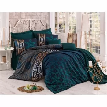 Lenjerie de pat dubla Alisa, 6 piese, 240x260 cm, bumbac satinat imagine