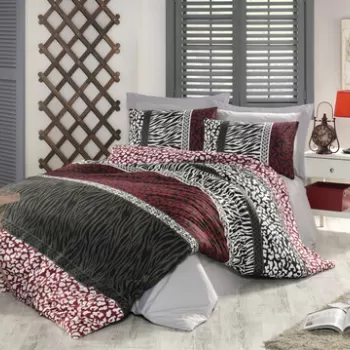 Lenjerie de pat dubla (BL), Leopard, Pearl Home, Bumbac Ranforce imagine