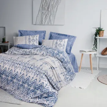 Lenjerie de pat dubla, Cleo - Blue, Cotton Box, Bumbac Ranforce imagine