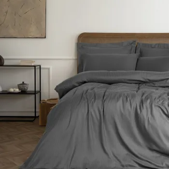 Lenjerie de pat dubla, Craft - Anthracite, Cotton Box, Lyocell/Bumbac imagine