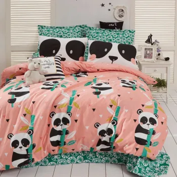 Lenjerie de pat dubla (DE), 3 piese, L'essentiel Maison, Panida, 65% bumbac/35% poliester, Roz imagine