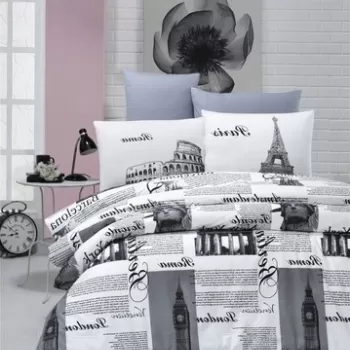 Lenjerie de pat dubla (DE), City, Victoria, Bumbac Ranforce imagine