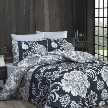 Lenjerie de pat dubla (DE), Crista, Victoria, Bumbac Satinat imagine