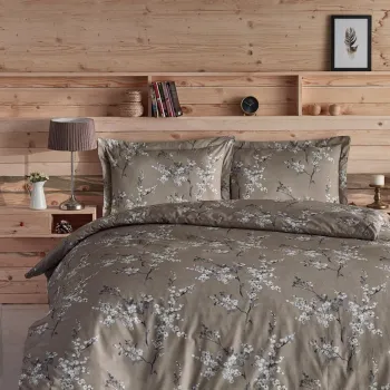 Lenjerie de pat dubla (DE), L'essentiel Maison, Chicory, Maro/Alb imagine