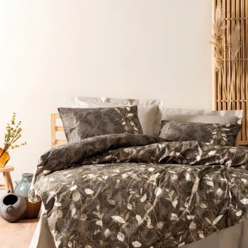 Lenjerie de pat dubla (DE), L'essentiel Maison, Foresta, Bej/Maro imagine