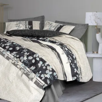 Lenjerie de pat dubla (DE), L'essentiel Maison, Lehlare, Antracit imagine