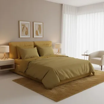 Lenjerie de pat dubla (DE), L'essentiel Maison, Najva Kombin, Galben mustar imagine