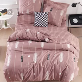 Lenjerie de pat dubla (DE), Modena - Rose, Mijolnir, Bumbac Ranforce imagine