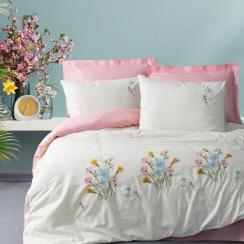 Lenjerie de pat dubla, Delbin - Pink, Cotton Box, Bumbac Ranforce imagine