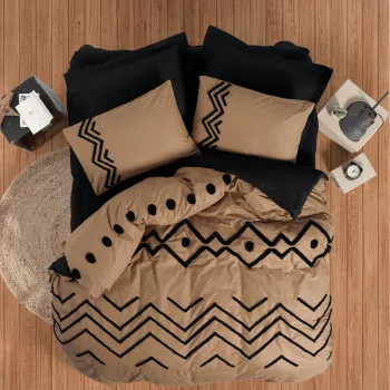 Lenjerie de pat dubla, Elio - Copper, Cotton Box, Bumbac Ranforce imagine