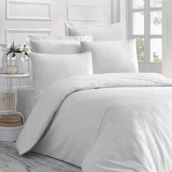 Lenjerie de pat dubla (ES), L'essentiel Maison, Line, Alb imagine