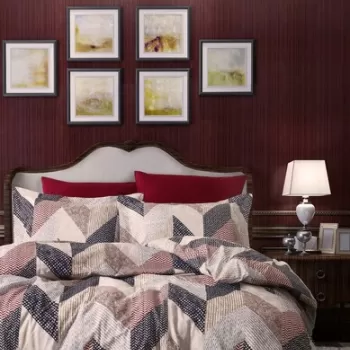 Lenjerie de pat dubla (EU) (IT), Anatoli, T?rkiz, Bumbac Ranforce imagine