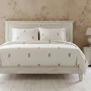 Lenjerie de pat dubla Floral Dream, Homla, 160x200 cm, 3 piese, bumbac, alb imagine