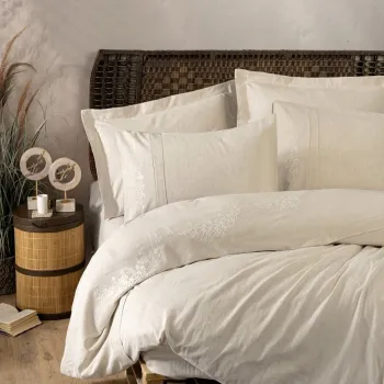 Lenjerie de pat dubla, Forbes, Cotton Box, 25% in / 75% bumbac imagine