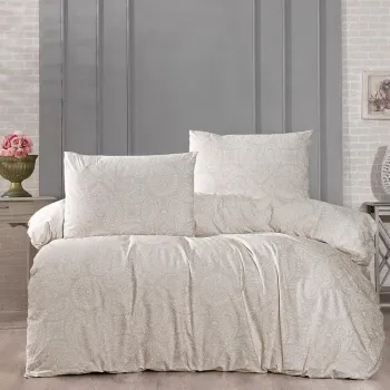 Lenjerie de pat dubla (FR), L'essentiel Maison, Classic, Crem imagine