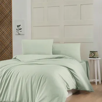 Lenjerie de pat dubla (FR), L'essentiel Maison, Light Green, Verde deschis imagine