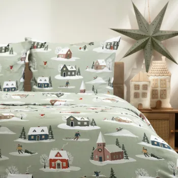 Lenjerie de pat dubla Frolic, Homla, 3 piese, 160x200 cm, bumbac, multicolor imagine