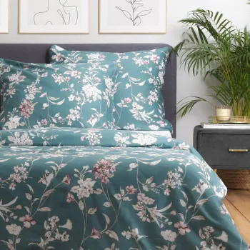 Lenjerie de pat dubla Grelio, Homla, 3 piese, 160x200 cm, bumbac satinat, multicolor imagine