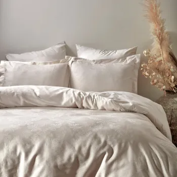 Lenjerie de pat dubla, Hoten - Cream, Primacasa by Turkiz, Bumbac Satinat imagine