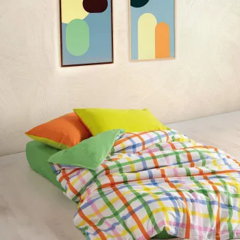 Lenjerie de pat dubla, Hype - Green, Cozy Home, Bumbac Ranforce imagine