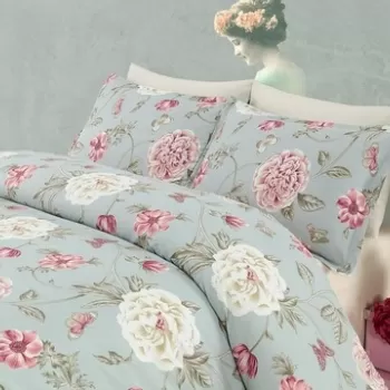 Lenjerie de pat dubla King, 3 piese, 220x240 cm, amestec bumbac, Eponj Home, Sandiego, menta imagine