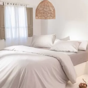 Lenjerie de pat dubla King (cearceaf cu elastic) 4 piese, Viento, Elliott, 50% Bumbac/50% Poliester imagine