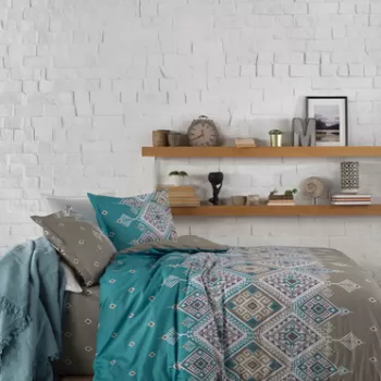 Lenjerie de pat dubla King (DE), 3 piese, Bari, Primacasa by T?rkiz, Bumbac Ranforce imagine